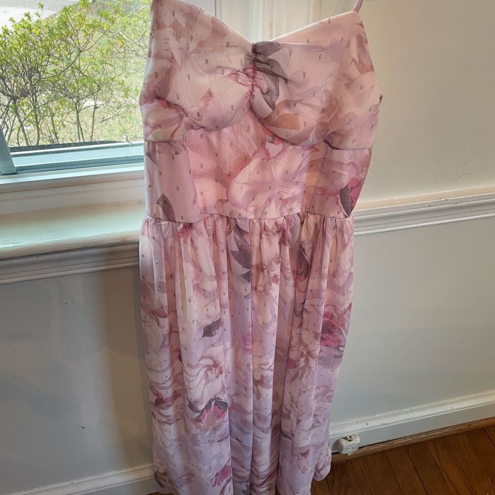 Zunie Light Pink Ruched Dress